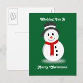 glimlachen Snowman Feestdagenkaart (Voorkant / Achterkant)