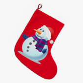 glimlachen Snowman Grote Kerstsok (Voorkant (Hangend))