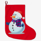 glimlachen Snowman Grote Kerstsok (Voorkant)
