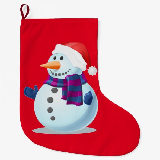 glimlachen Snowman Grote Kerstsok (Voorkant)
