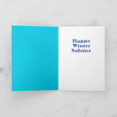 glimlachen Snowman Happy Winter Solstice Kaart (Binnen)