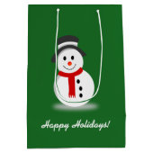 glimlachen Snowman Medium Cadeauzakje (Achterkant)