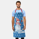 glimlachen Snowman Persoonlijke kerstcadeautjes Schort (Gedragen)