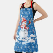 glimlachen Snowman Persoonlijke kerstcadeautjes Schort (Insitu)