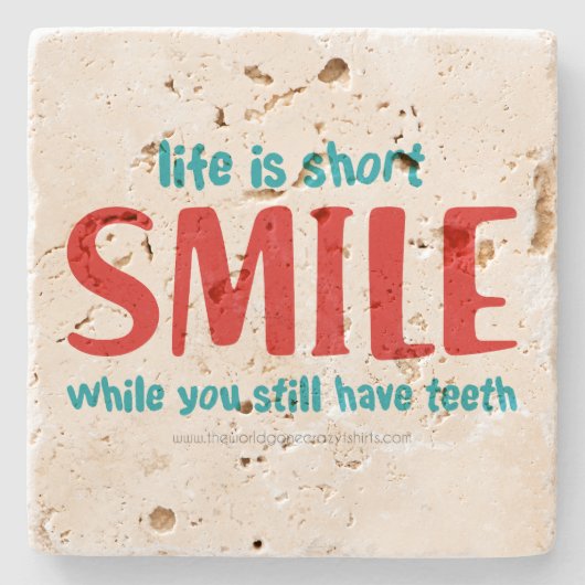 glimlachen stenen onderzetter (Voorkant)