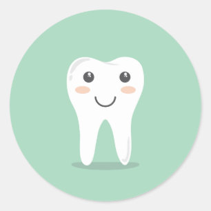 glimlachen tandheelkundige gezondheid ronde sticker