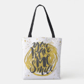 glimlachen tote bag (Achterkant)