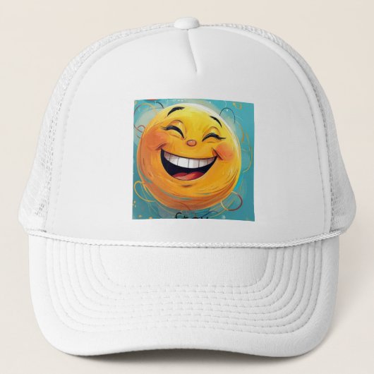 glimlachen trucker pet (Voorkant)