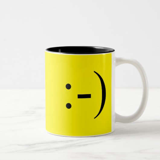 glimlachen tweekleurige koffiemok (Rechts)