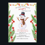 glimlachen Uitnodiging Snowman<br><div class="desc">Een heerlijke uitnodiging met een glimlachende sneeuwpop in een bovenste hoed en sjaal, feestlichten en feestkantines. Ontworpen door: Freepik). () De kaart is gemakkelijk aan te passen aan de tekst, het lettertype, de tekenkleur, de papieren vormopties en de keuze uit zes papiertypen.() Niet precies wat je zoekt? Al onze producten...</div>