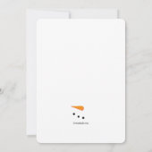 glimlachen Uitnodiging Snowman (Achterkant)