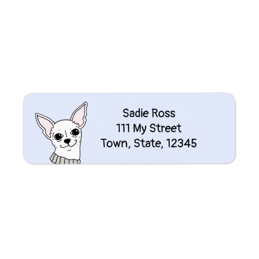 glimlachen van Adresetiketten van Chihuahua Etiket (Voorkant)