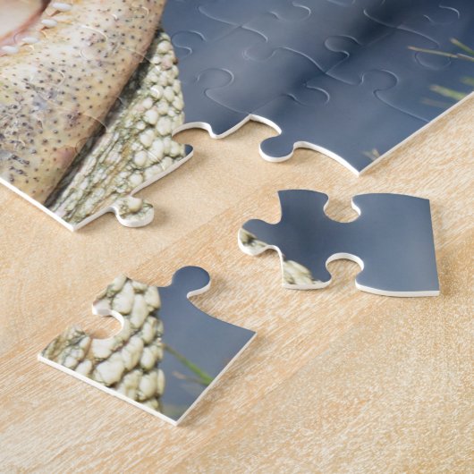 glimlachen van Amerikaanse alligator Legpuzzel (Zijkant)