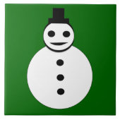glimlachen van Chridtmas Snowman Tegel Tegeltje (Voorkant)