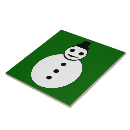 glimlachen van Chridtmas Snowman Tegel Tegeltje (Zijkant)