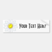 glimlachen van Daisy Flower Bumpersticker (Voorkant)