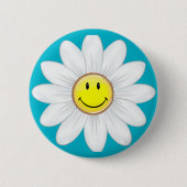 glimlachen van Daisy Flower Ronde Button 5,7 Cm (Voorkant)