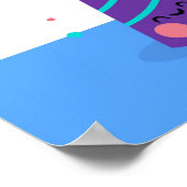 glimlachen van de Birthday Cake en ballonnen Poster (Hoek)