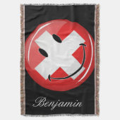 glimlachen van de Zwitserse vlag Deken (Voorkant Verticaal)