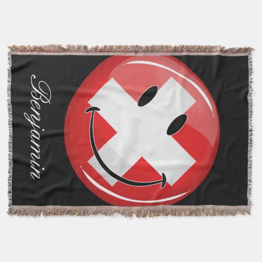 glimlachen van de Zwitserse vlag Deken (Voorkant)