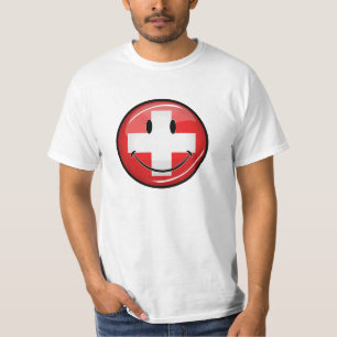 glimlachen van de Zwitserse vlag T-shirt