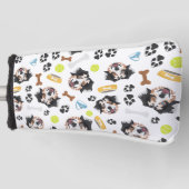 glimlachen van Dog Australian Shepherd Golfheadcover (Voorkant)