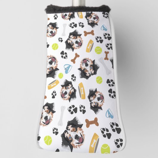 glimlachen van Dog Australian Shepherd Golfheadcover (Draai 90)