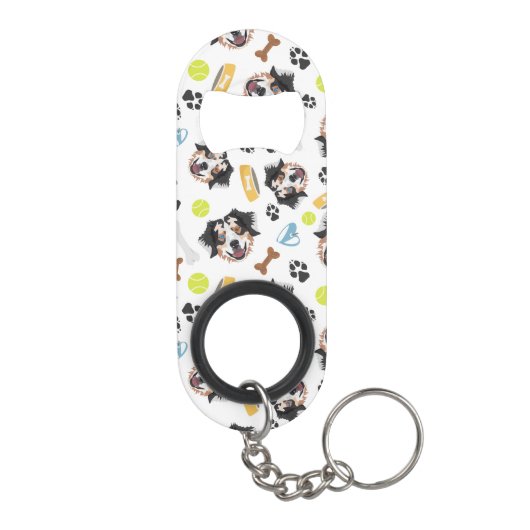 glimlachen van Dog Australian Shepherd Mini Flessenopener (Achterkant)