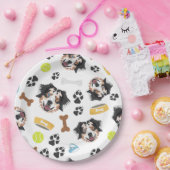 glimlachen van Dog Australian Shepherd Papieren Bordje (Feest)