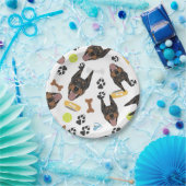 glimlachen van Dog Doberman Papieren Bordje (Feest)