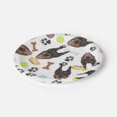 glimlachen van Dog Doberman Papieren Bordje (Gekanteld)