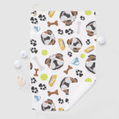 glimlachen van Dog English Bulldog Golfhanddoek (Insitu)