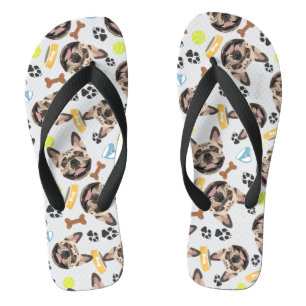 glimlachen van Dog French Bulldog Teenslippers