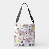 glimlachen van Dog Weimaraner Crossbody Tas (Voorkant)