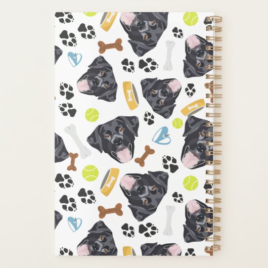 glimlachen van Dog zwarte labrador Planner (Achterkant)