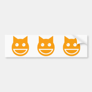 glimlachen van Emoji Cat Bumpersticker