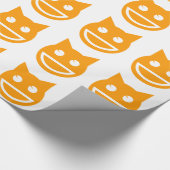 glimlachen van Emoji Cat Cadeaupapier (Hoek)