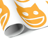 glimlachen van Emoji Cat Cadeaupapier (Rol Hoek)