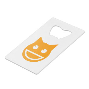 glimlachen van Emoji Cat Creditkaart Flessenopener