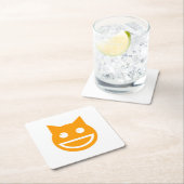 glimlachen van Emoji Cat Kartonnen Onderzetters (Insitu)