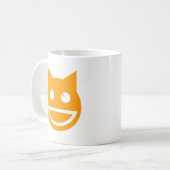 glimlachen van Emoji Cat Koffiemok (Voorkant links)