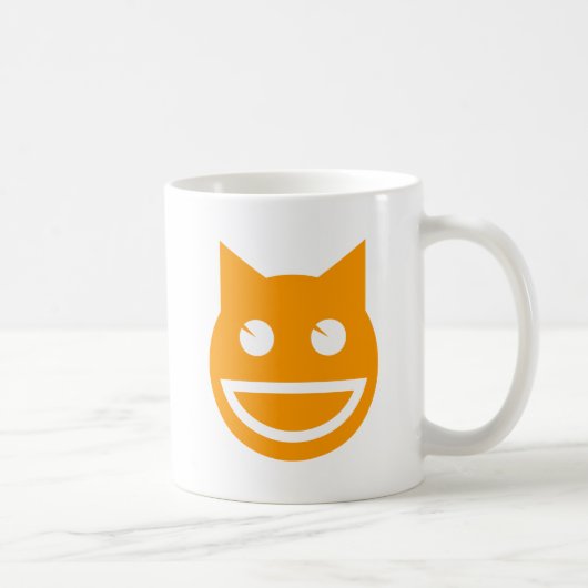 glimlachen van Emoji Cat Koffiemok (Rechts)