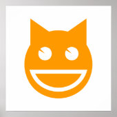 glimlachen van Emoji Cat Poster (Voorkant)