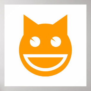 glimlachen van Emoji Cat Poster