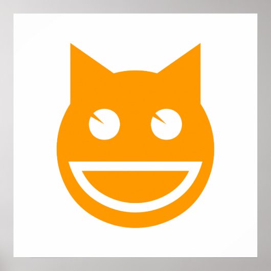 glimlachen van Emoji Cat Poster (Voorkant)
