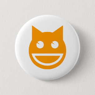 glimlachen van Emoji Cat Ronde Button 5,7 Cm