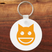 glimlachen van Emoji Cat Sleutelhanger (Voorkant)