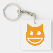 glimlachen van Emoji Cat Sleutelhanger (Voorkant)