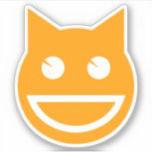 glimlachen van Emoji Cat Sticker (Voorkant)