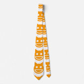 glimlachen van Emoji Cat Stropdas (Voorkant)